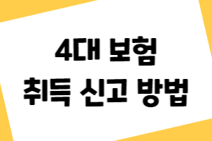 4대보험 취득 신고