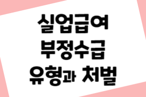 실업급여 부정수급 유형과 처벌