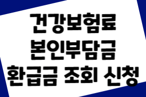 건강보험 환급금 조회 신청